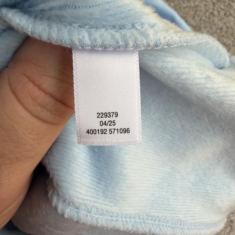 Tek Gear Mixed Media Jacket Womens Medium Soft Blue Hooded Fleece Full Zip - Picture 5 of 11
